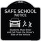 Signmission Designer Series-Safe School Students Must Enter And Exit From Driver Si, 18" L, 18" H, BS-1818-9755 A-DES-BS-1818-9755 - alternate 1